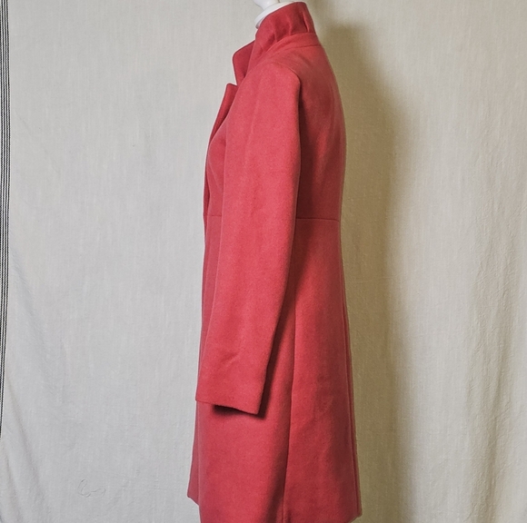 NWT J Crew Womens Uptown Pea Coat SZ 2 Coral Wool Blend Business Casual - Picture 5 of 15